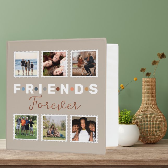 Modern Friends Forever Photo Collage Keepsake 3 Ring Binder (Creator Uploaded)