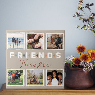 Modern Friends Forever Photo Collage Keepsake Ceramic Tile