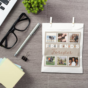 Modern Friends Forever Photo Collage Keepsake Favor Bag