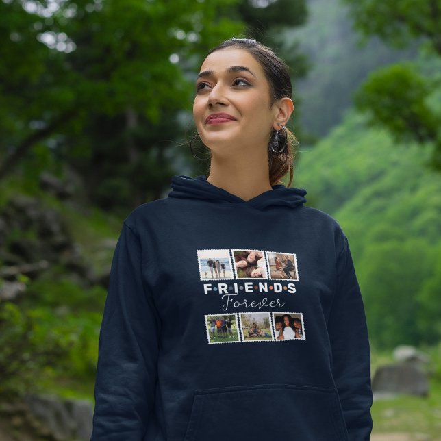 Modern Friends Forever Photo Collage Keepsake Hoodie (Creator Uploaded)