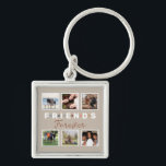 Modern Friends Forever Photo Collage Keepsake Keychain<br><div class="desc">Celebrate your favorite moments with this modern Friends Forever photo collage, designed to showcase the people who mean the most. This stylish layout features six photo slots arranged on a soft beige background, combining warm tones and clean typography for a timeless look. Perfect for honoring friendship milestones, cherished memories, or...</div>