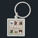 Modern Friends Forever Photo Collage Keepsake Keychain<br><div class="desc">Celebrate your favorite moments with this modern Friends Forever photo collage, designed to showcase the people who mean the most. This stylish layout features six photo slots arranged on a soft beige background, combining warm tones and clean typography for a timeless look. Perfect for honoring friendship milestones, cherished memories, or...</div>