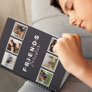 Modern Friends Forever Photo Collage Keepsake Notebook
