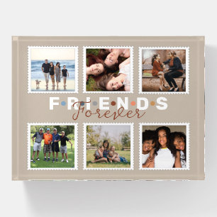 Modern Friends Forever Photo Collage Keepsake Paperweight