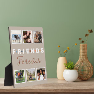 Modern Friends Forever Photo Collage Keepsake Plaque