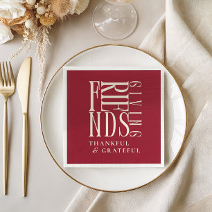 Modern Friendsgiving Dinner Napkins