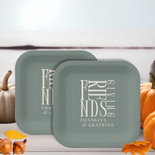 Modern Friendsgiving Dinner  Paper Plates