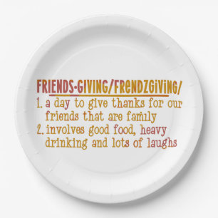Modern Friendsgiving Paper Plates