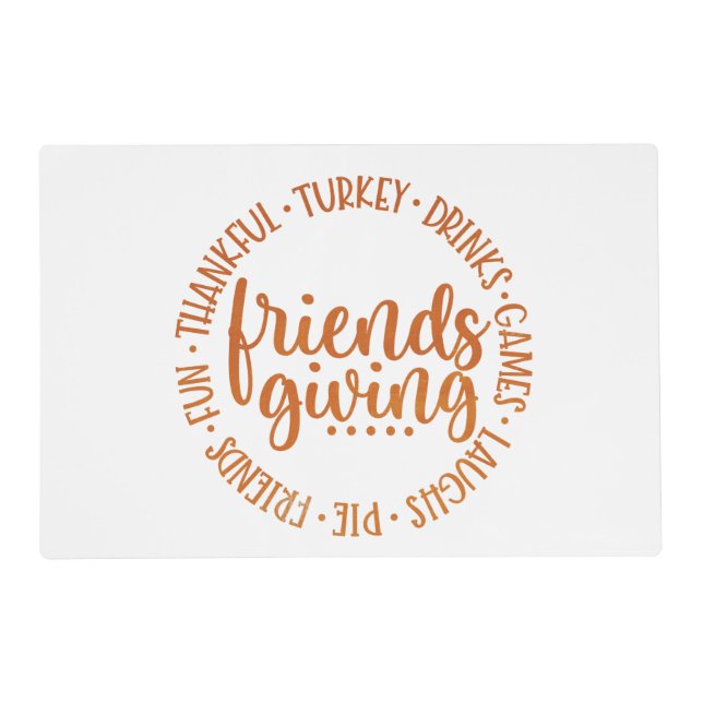Modern Friendsgiving Placemat (Front)