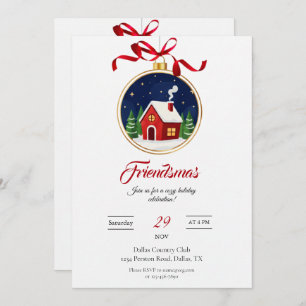 Modern Friendsmas Holiday Party Invitation