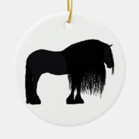 Modern Friesian Horse Illustration  