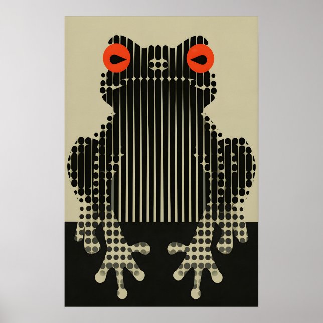 Modern Frog Art Print Graphic Pop Art Wall 1 (Front)