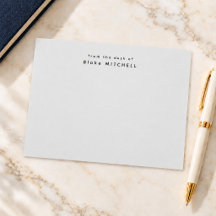 Modern From The Desk Of Monogram Gray Stationery