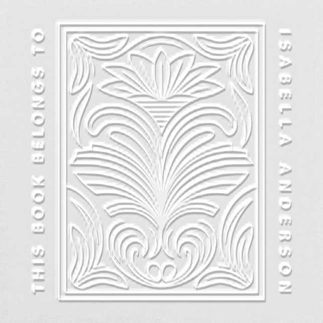 Modern "From the Library of" Ex Libris Bookplate Embosser (Design)