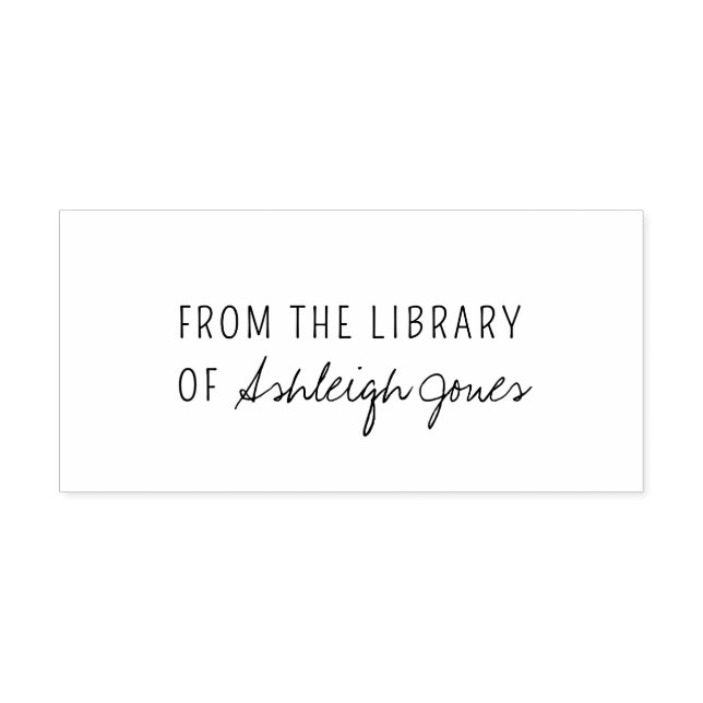 Modern From The Library of Simple Script Self-inking Stamp (Design)