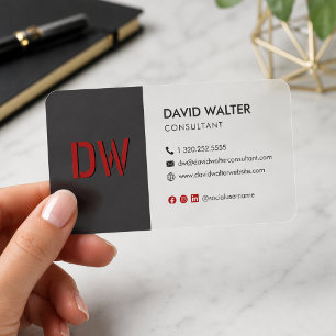 Modern Frosted Clear Business Cards
