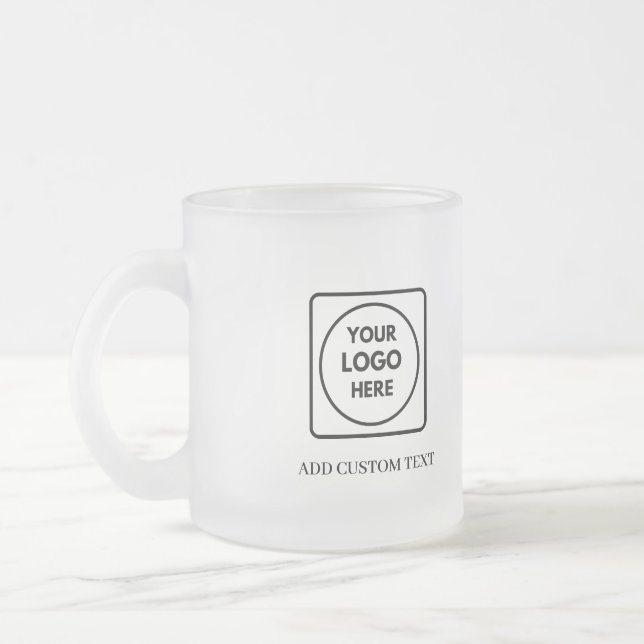 Modern Frosted Logo Text Business Template mug (Left)