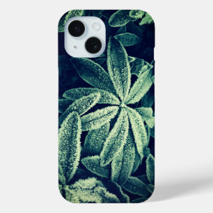 Modern Frozen Plants Art Design - Chic Greenery iPhone 15 Case