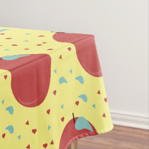 Modern Fruit Apple Pattern Sweet Tablecloth