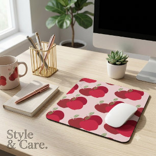 Modern Fruit-Inspired Apple Mouse Pad