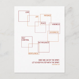 Modern Fruit of the Spirit design Postcard