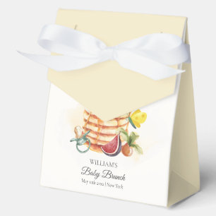 Modern Fruit Pancake Pacifier Brunch Baby Shower  Favor Boxes