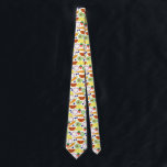 Modern Fruits and Vegetables Pattern Neck Tie<br><div class="desc">Add a fresh touch to your outfit with this fruit and vegetable necktie. This fun,  modern style pattern features illustrations of a colorful assortment of fruits and vegetables against a cream colored background. There are orange and lemon wedges,  carrots,  avocados,  blueberries,  cucumbers,  and strawberries.</div>