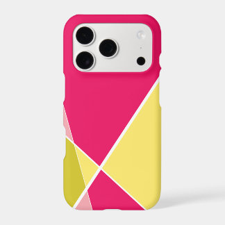 Modern Fuchsia Pink Geometric Criss Cross Lines iPhone 17 Pro Case