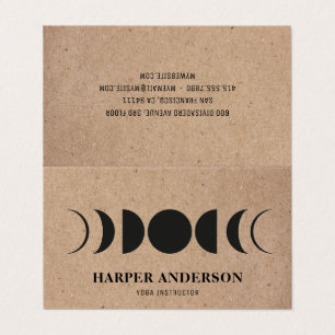 Modern Full Moon Yoga Instructor Professional  Business Card