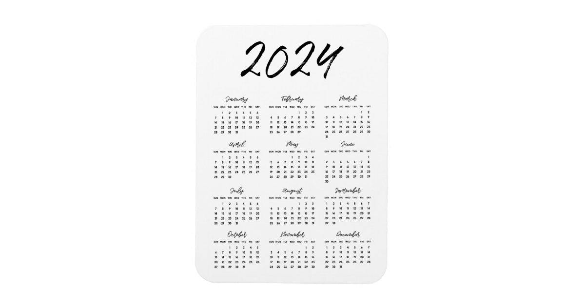 2023 2024 Year at a Glance Calendar With Lamination Add-on 