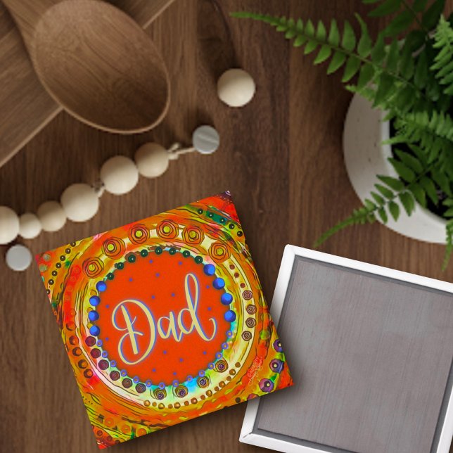 Modern Fun Abstract Dad Inspirivity Magnet (Creator Uploaded)