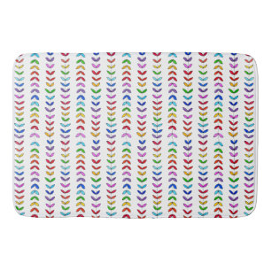 Modern, Fun and Colorful Leaves Bath Mat