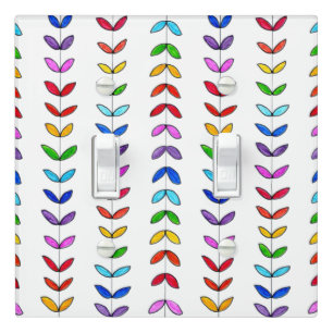 Modern, Fun and Colorful Leaves Light Switch Cover