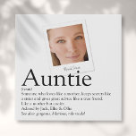 Modern Fun Aunt Auntie Definition Photo Faux Canvas Print<br><div class="desc">Personalize the photo and text for your special,  favourite Aunt or Auntie to create a unique gift. A perfect way to show her how amazing she is every day. Designed by Thisisnotme©</div>