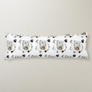 Modern Fun Birthday Grandson Typography Photo Body Pillow