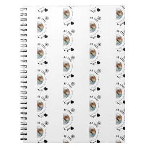 Modern Fun Birthday Grandson Typography Photo Notebook