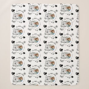 Modern Fun Birthday Grandson Typography Photo Sherpa Blanket