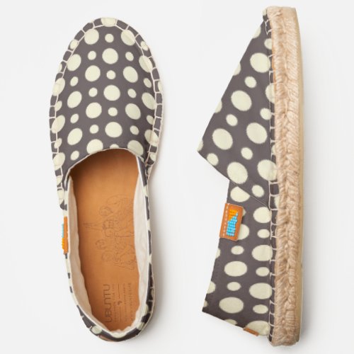 Modern Fun Brown Polka Dot Pattern  Geometric Espadrilles