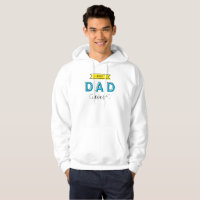 Modern Fun Colorful Blue Yellow Best Dad Ever Hoodie