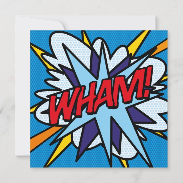 Modern Fun Colorful Comic Book Invitation (Front)