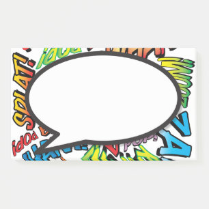 Modern Fun Colorful Comic Book Speech Bubble Post-it Notes