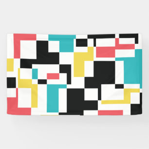 Modern, fun, colorful geometric graphic design banner