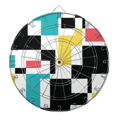 Modern fun colorful geometric graphic design dart board