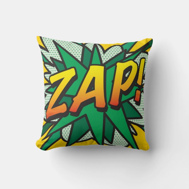Modern Fun Colorful Trendy Throw Pillow (Front)