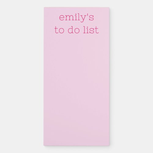 Modern Fun Colorful Type To Do List  Name Magnetic Notepad
