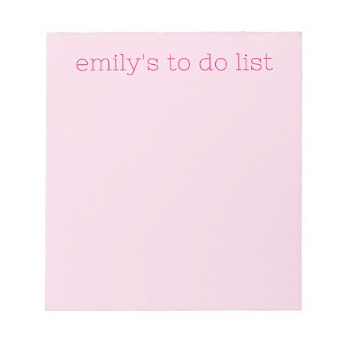 Modern Fun Colorful Type To Do List  Name Notepad