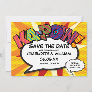 Modern Fun Comic Book KA-POW Save The Date