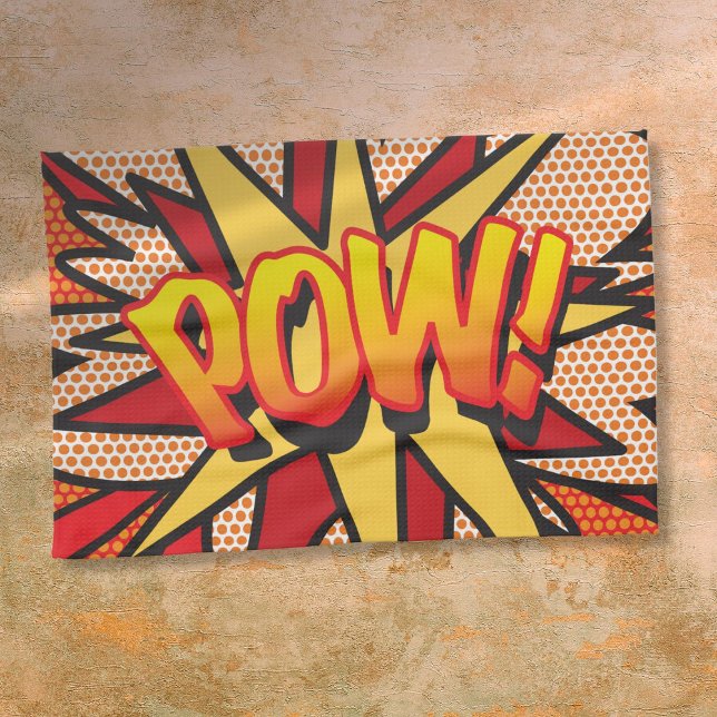 Modern Fun Comic Book Pop Art POW Kitchen Towel (Modern Fun Comic Book Pop Art POW Kitchen Towel)