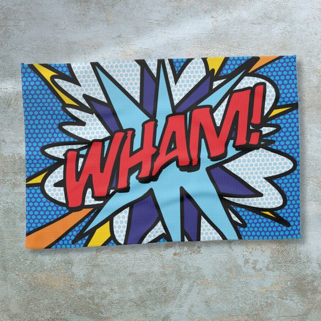 Modern Fun Comic Book Pop Art WHAM Kitchen Towel (Modern Fun Comic Book Pop Art WHAM Kitchen Towel)