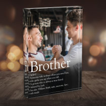 Modern Fun Cool Best Brother Ever Definition Photo Block